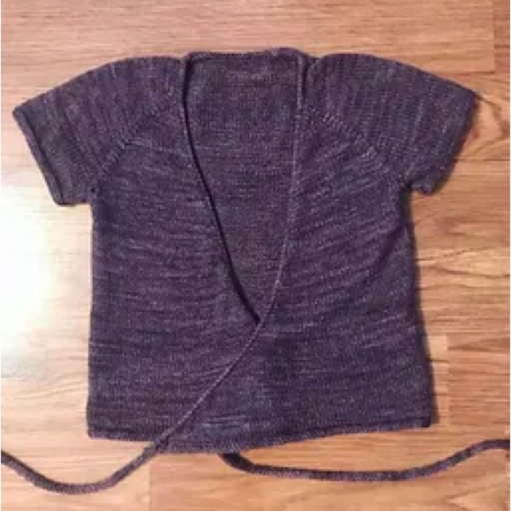 Hand Knit Ballerina Wrap Crop Top